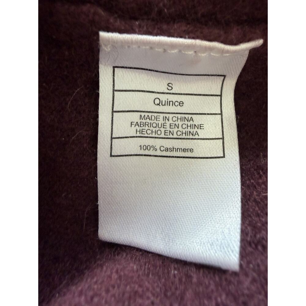 Quince 100% thick Cashmere Pullover Sweater Women's Burgundy Long Sleeve Size-S - Picture 4 of 8